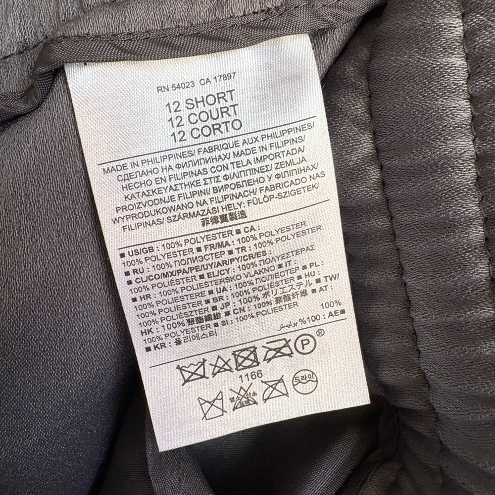 Banana Republic - High Rise Wide Leg Draw String Pants - Size 12 Short - Gray - Picture 5 of 6